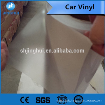 Transparent PVC film 1.52*50m 10mic 140g Liner Paper black glue self adhesive vinyl for sign for Windows advertisements